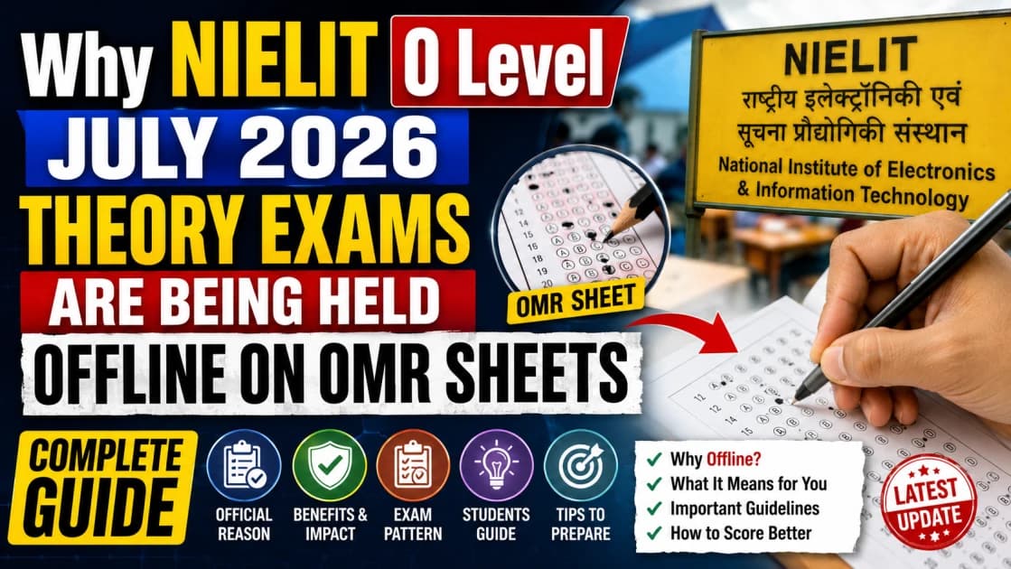 NIELIT O Level July 2026 Offline OMR Exam Pattern Explained